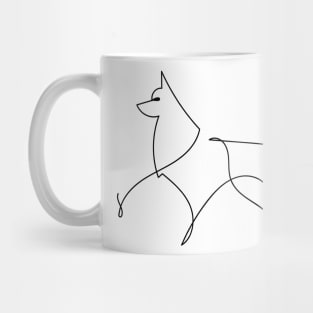 Dog | One Line Artist | Minimal Art | One Line Art | Minimalist Mug